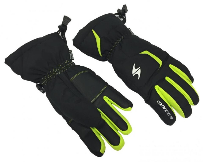 Blizzard REFLEX JUNIOR black-green, juniorské lyžařské rukavice 24/25